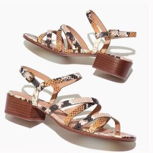 Madewell Lori Snakeskin Python Strappy Sandals